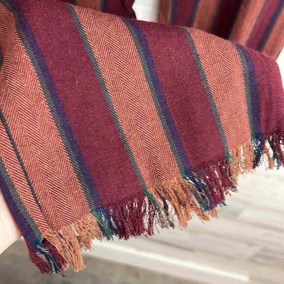 NWT Lulu’s Cotton Renfroe Burgundy Striped Pants Women’s Size Small - Picture 8 of 10